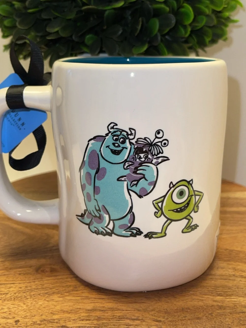 Rae Dunn Disney Monsters Inc Mug with Blue Sulley 3D Accent